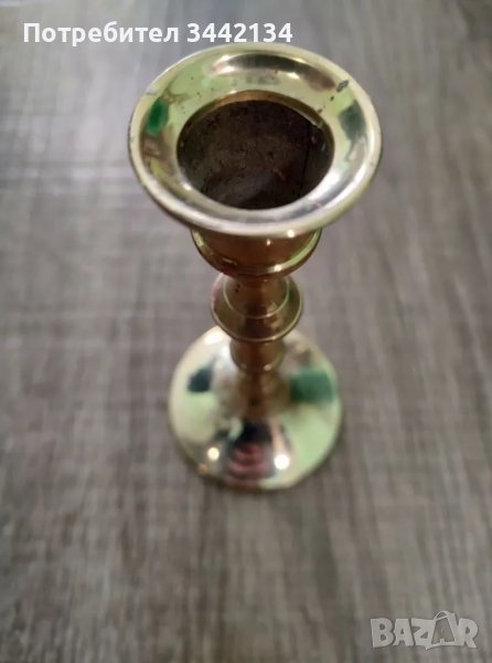 Свещник - месингов, снимка 1