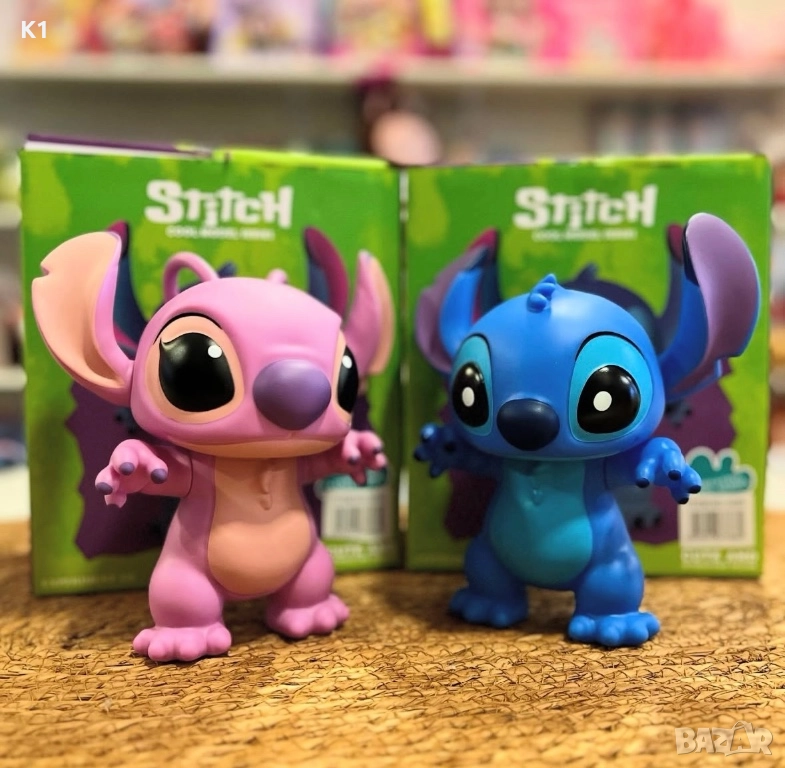 Големи фигурки Стич и Ейнджъл 25см, голяма фигурка Stitch Angel, снимка 1