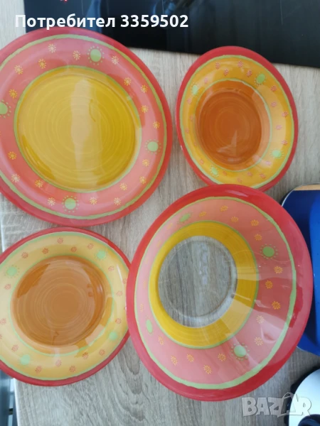 Дизайнерски сервиз за хранене, чинии Парео Корайл Pareo Corail, снимка 1