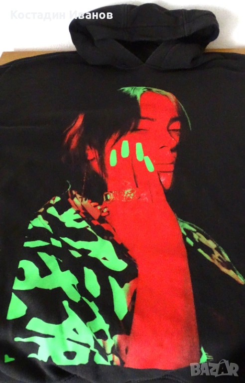 Billie Eilish H&M дамски суичър широк размер L Били Айлиш, снимка 1