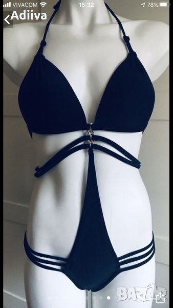 Черен цял бански на гръцкия бранд MED, снимка 1