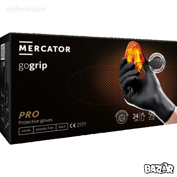 Автосервизи - Премиум черни нитрилни ръкавици за механици, снимка 1