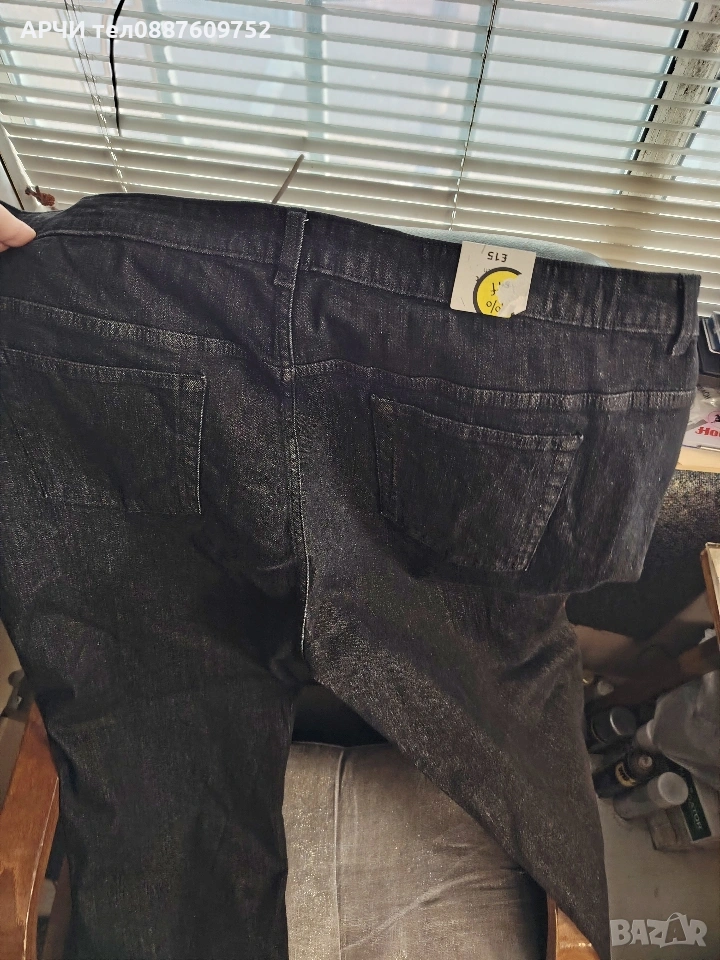 мъжки панталон дънки джинси черни 44 номер 60/114 cm. XXL 2XL 2ХЛ ХХЛ , снимка 1