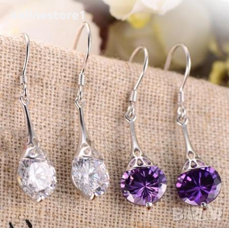 Сребърни Обеци Ретро висулки - 925 печат сребро BA224