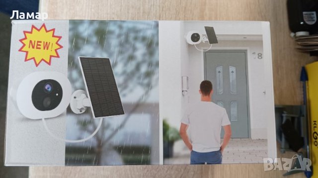 Соларна безжична водоустойчива камера WI FI 6MP iCSee LED осветяване, снимка 3 - IP камери - 44050994