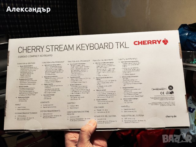 Клавиатура Cherry Stream TKL SX в гаранция  , снимка 4 - Клавиатури и мишки - 43367707