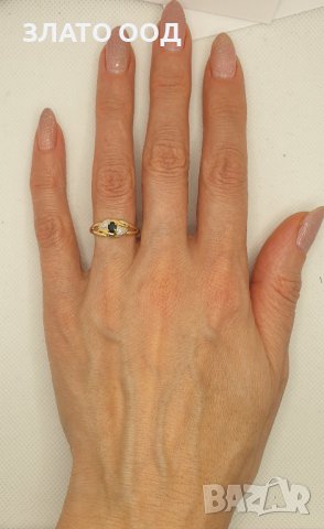Златни пръстени с сапфири, рубини и диаманти- 18К, снимка 17 - Пръстени - 39790245