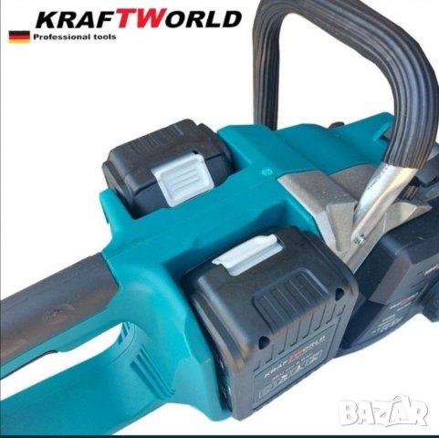 Немска Акумулаторна Резачка за дърва 36V 10Ah KraftWorld 2х батерии безжичен трион електрически , снимка 3 - Други машини и части - 33901372