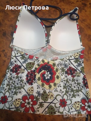 Бански шарен горнище потник с гол гръб, снимка 2 - Бански костюми - 40437778