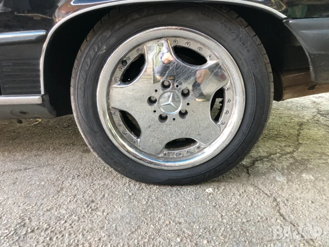 Гуми с джанти 7Jx16H2 ET25 SL R107 W126 4 броя , снимка 4 - Гуми и джанти - 50588486