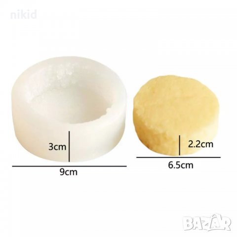 малък Релефен блат тортичка кексче силиконов молд форма за фондан сапун свещ гипс декор, снимка 5 - Форми - 37387791