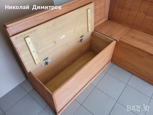 Продавам кухненски ъгъл 160х120 см с ракли бор масив, снимка 3 - Дивани и мека мебел - 49422672