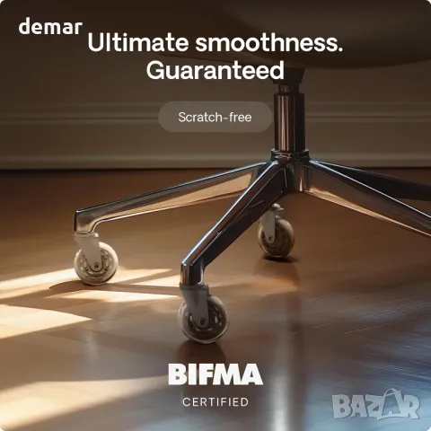 Колелца Desktronic – Комплект от 5 – Гумени резервни колелца за мебели и офис столове, бели, снимка 2 - Други стоки за дома - 50412115