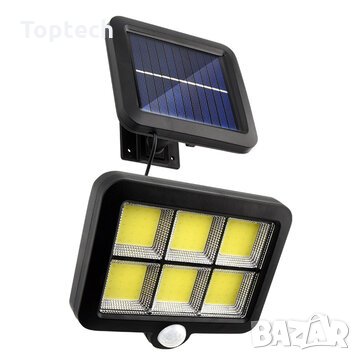 128 COB LED соларен прожектор с 3 режима, дистанционно, сензор за движение и фот, снимка 3 - Соларни лампи - 33090326