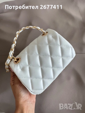 Дамска бяла чанта chanel , снимка 11 - Чанти - 53276566