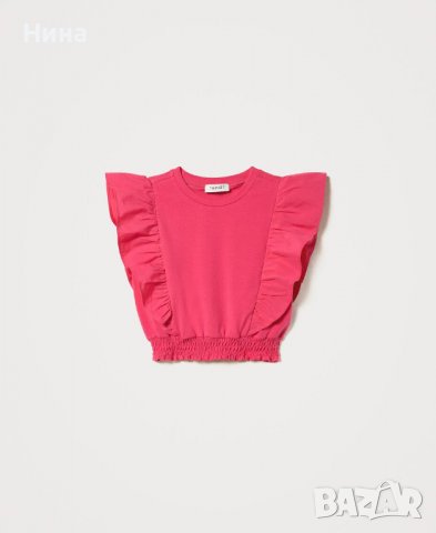 Twinset топ в розов цвят , снимка 5 - Детски тениски и потници - 40235637