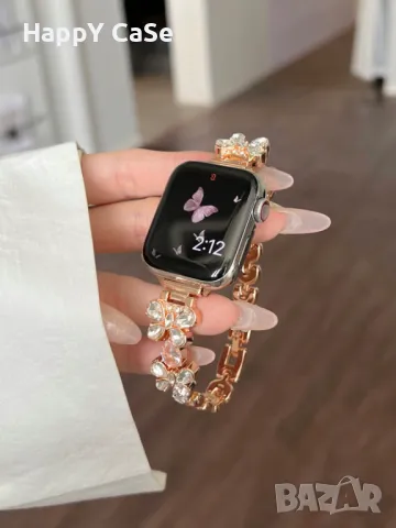 DIAMOND BUTTERFLY Каишка верижка за Huawei Watch/Samsung/Apple iWatch/Xiaomi/Garmin/Amazfit, снимка 4 - Каишки за часовници - 49236504