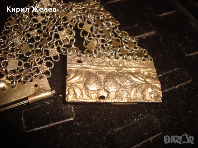 17-18 ВЕК САЧАНЕНА СРЕБЪРНА с ЖИВАЧНА ПОЗЛАТА ВЪЗРОЖДЕНСКА ПЛЕТКА ЕТНО - ГРИВНА РЪЧЕН УНИКАТ 20579, снимка 17 - Антикварни и старинни предмети - 33215737