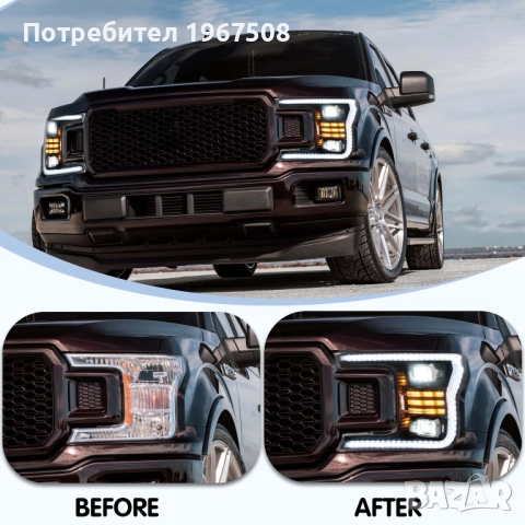 Комплект LED фарове за Ford F150 2018 - 2020, снимка 2 - Части - 52325980