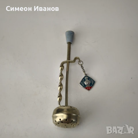 Стара съветска лъжица за чай цедка #6119, снимка 1