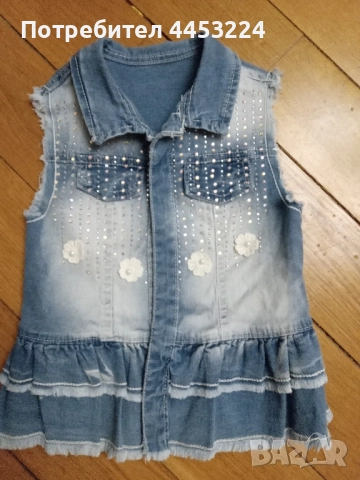 Детски дънкови елечета и бебешки елечета , снимка 3 - Жилетки и елечета за бебе - 50891241