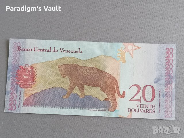 Банкнота - Венецуела - 20 боливара UNC | 2018г., снимка 2 - Нумизматика и бонистика - 42939277