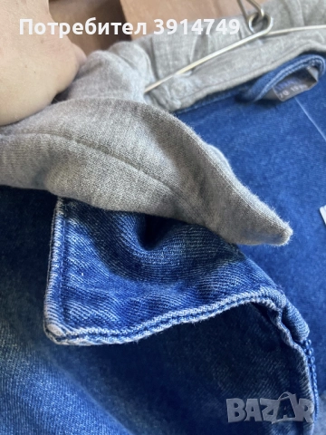 НОВО Дънково яке /горна риза с прикачаща се качулка, цип, два странични джоба, леко, удобно , снимка 2 - Якета - 51626080