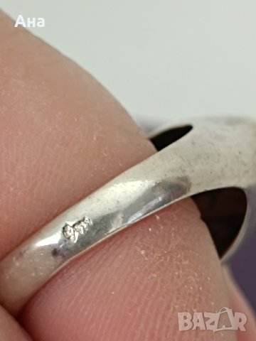 Красив пръстен сребро Буква АЕ, снимка 3 - Пръстени - 43985088