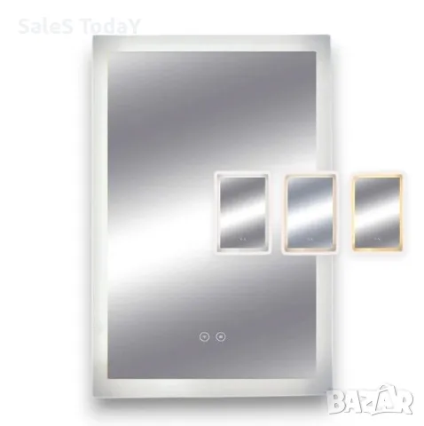Огледало за баня с LED осветление, 50х70см