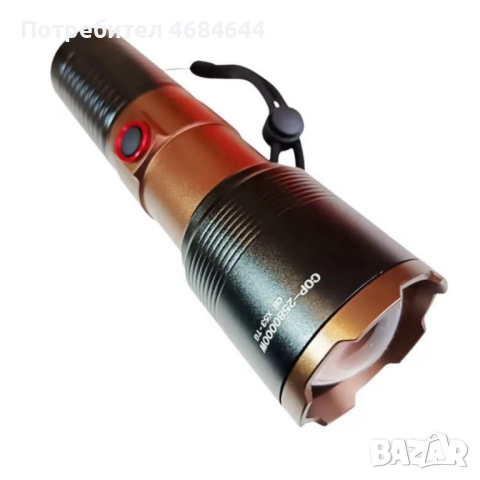 Мощен LED фенер с 2000 м обхват – USB-C, Power Bank, снимка 4 - Друга електроника - 52829504