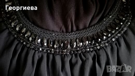 Черна рокля H&M с колие от камъни ПРОМОЦИЯ👗🍀S, М, М/Lр-р👗🍀 арт.425, снимка 8 - Рокли - 27429086