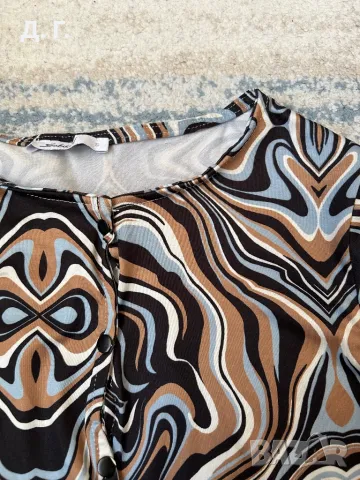 Шарена блуза с копчета, снимка 2 - Блузи с дълъг ръкав и пуловери - 49138801