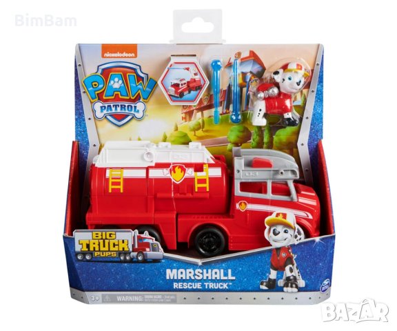 Paw Patrol Marshall Big Truck Pups - голяма пожарна кола Маршал Rescue Truck / ORIGINAL, снимка 8 - Коли, камиони, мотори, писти - 40377573