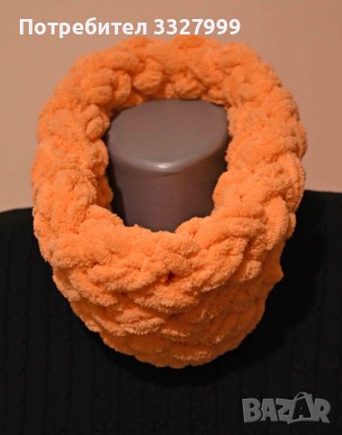 РАЗПРОДАЖБА Последни бройки ръчно плетен шал и шапка от мека прежда, снимка 4 - Други - 38089826