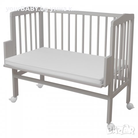 Детско Странично Легло 2в1 тип Next to Me с Матрак и Аксесоари 38 - Цвят Сиво, снимка 7 - Кошарки - 36645641