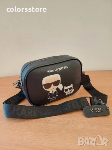 Черна чанта Karl Lagerfeld/VL-Q204, снимка 3 - Чанти - 42935020