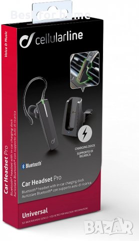 Bluetooth хендс фри Cellularline Car Headset Pro, снимка 5 - Bluetooth слушалки - 37473610