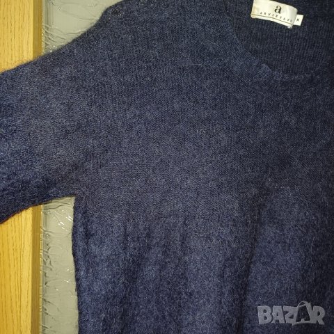 Син пуловер мохер, вълна и алпака М, снимка 5 - Блузи с дълъг ръкав и пуловери - 43340131