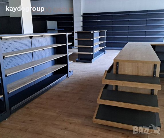 Метални крайстенни и островни стелажи за зоомагазини., снимка 2 - Стелажи и щандове - 43878299