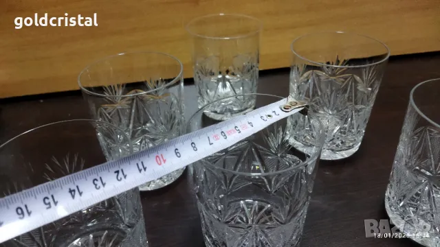 Стар български кристал чаши за уиски , снимка 5 - Антикварни и старинни предмети - 48732068