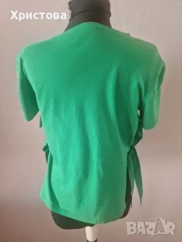 Тениска Зара в зелено с дантела - 8,00лв., снимка 5 - Тениски - 50114582