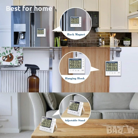 Кухненски таймер Runleader, таймер за пекарна, цифров дисплей за готвене, таймер за обратно броене, снимка 4 - Други - 53444442