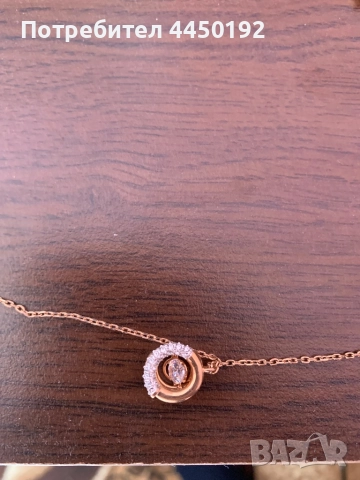 Колие Swarowski Rose gold, снимка 2 - Колиета, медальони, синджири - 52233756