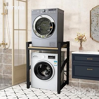 Рафт, стойка за пералня и сушилня, над пералнята, Товароносимост 350кг, снимка 8 - Други - 53159438