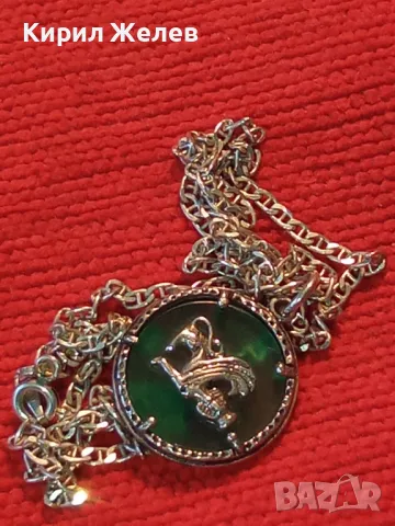 ИТАЛИАНСКИ ДАМСКИ МЕДАЛЬОН от СРЕБРО и СТЪКЛЕНА ПАСТА Paste Vitree Със СРЕБЪРНА 925 ВЕРИЖКА 43850, снимка 12 - Колиета, медальони, синджири - 49913234