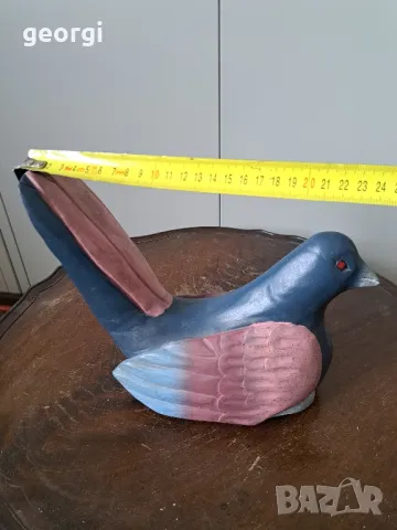 дървена статуетка птица гълъб Gilde   4/1, снимка 6 - Статуетки - 49034599