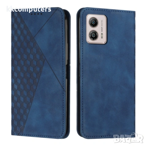 Motorola Moto G73 5G Diamond Pattern Wallet Калъф и Протектор, снимка 4 - Калъфи, кейсове - 53151239