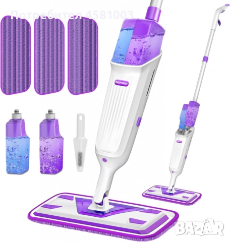 Спрей моп с двоен резервоар ENSPOWAY – ефективно мокро и сухо почистване без усилие, снимка 3 - Други стоки за дома - 51920067