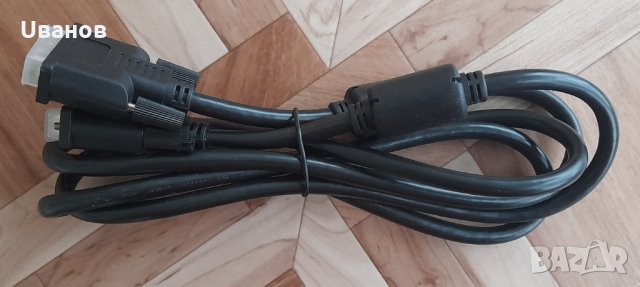 Кабел DVI-D <--> DVI-D с ферити, 1.8 метра, дебел кабел с високо качество