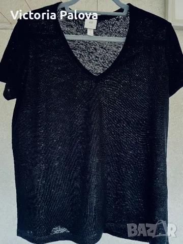 Прекрасна ленена тениска тип блуза